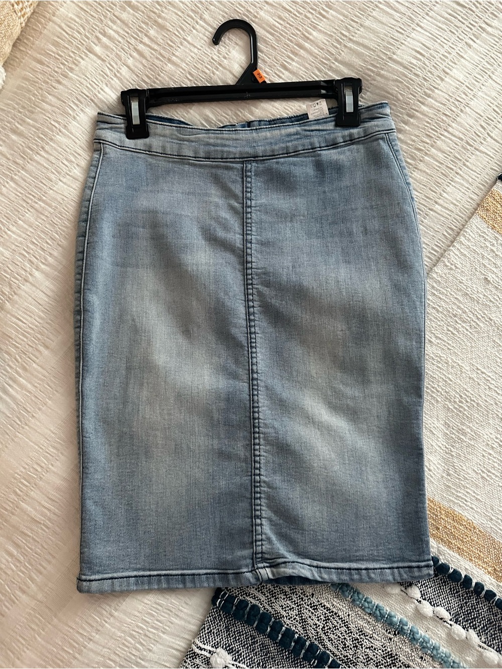 Urban Heritage Light Blue Denim Pencil Skirt